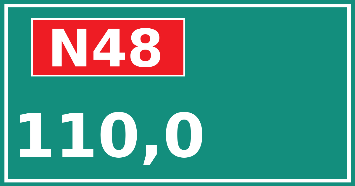Hectometerbord N48 110,0