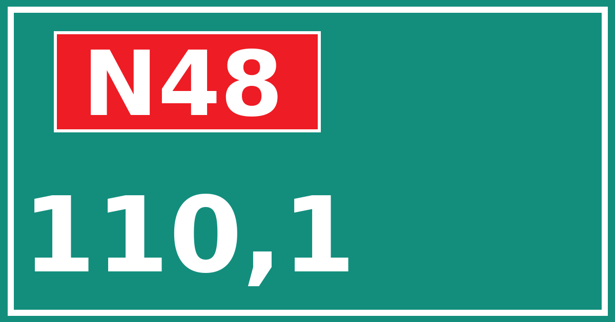 Hectometerbord N48 110,1