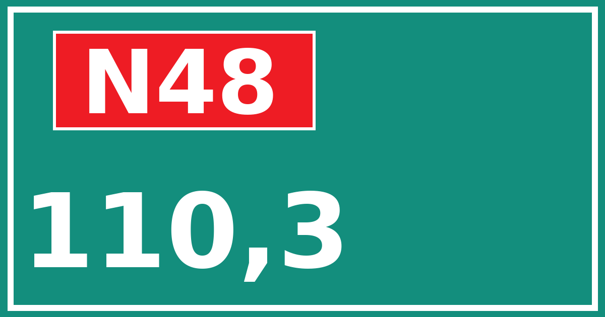 Hectometerbord N48 110,3