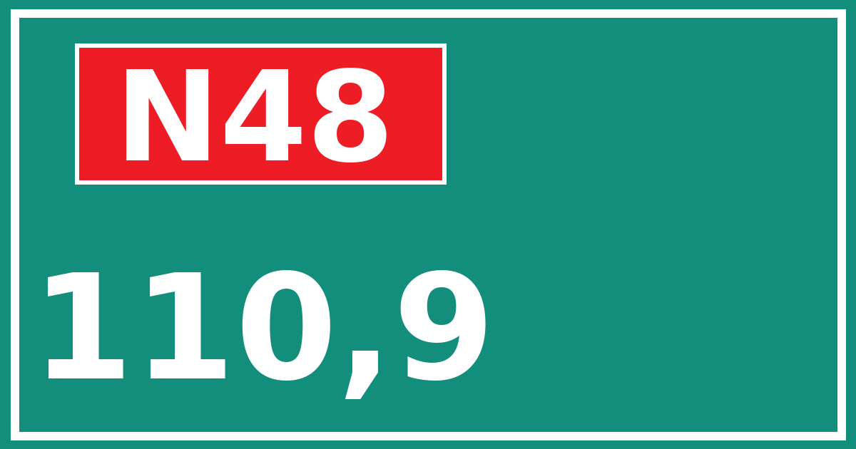 Hectometerbord N48 110,9