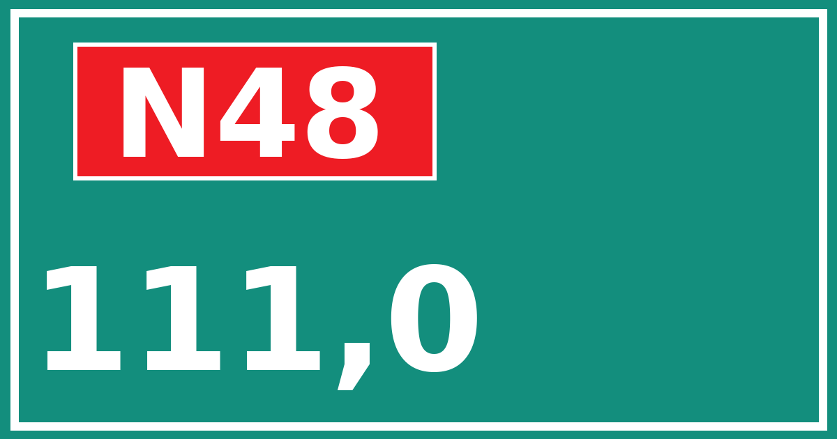 Hectometerbord N48 111,0
