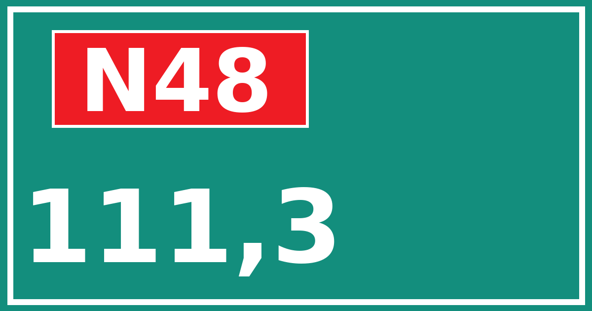 Hectometerbord N48 111,3