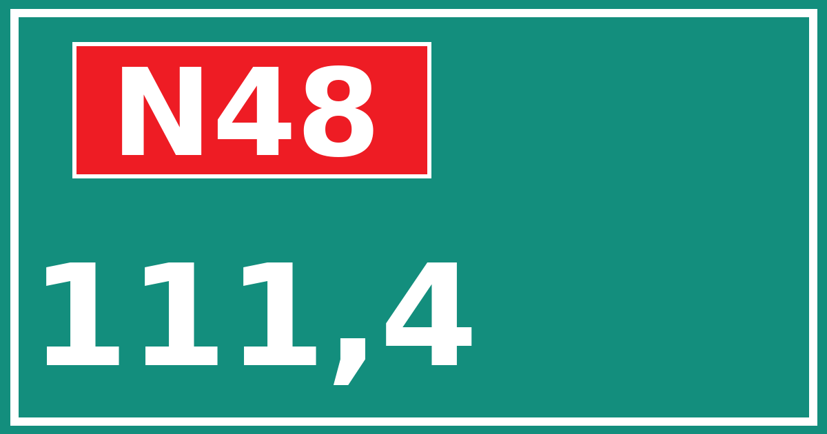 Hectometerbord N48 111,4