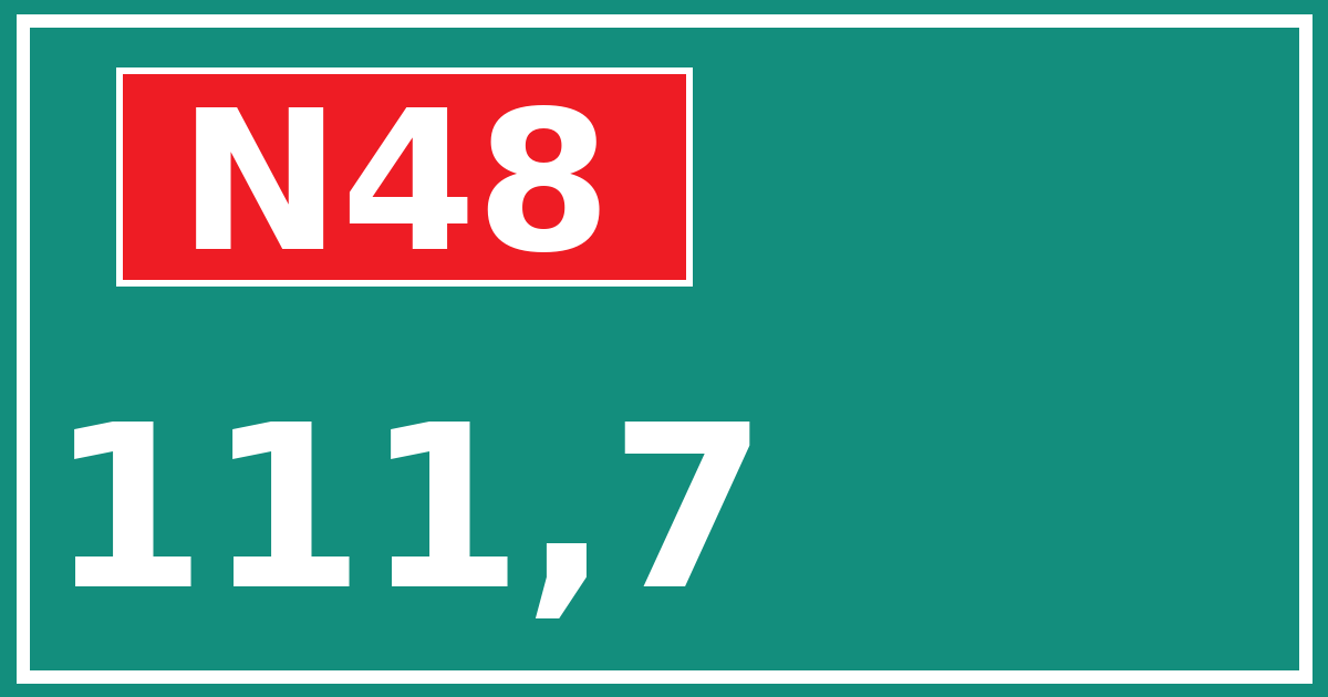 Hectometerbord N48 111,7