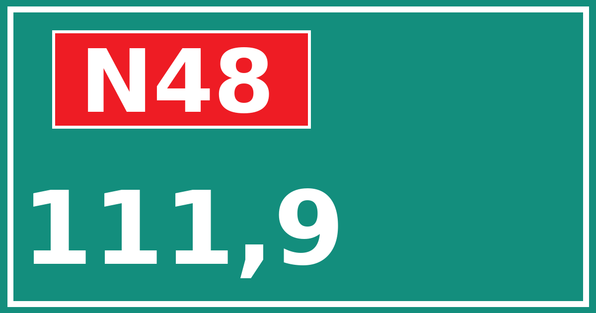 Hectometerbord N48 111,9