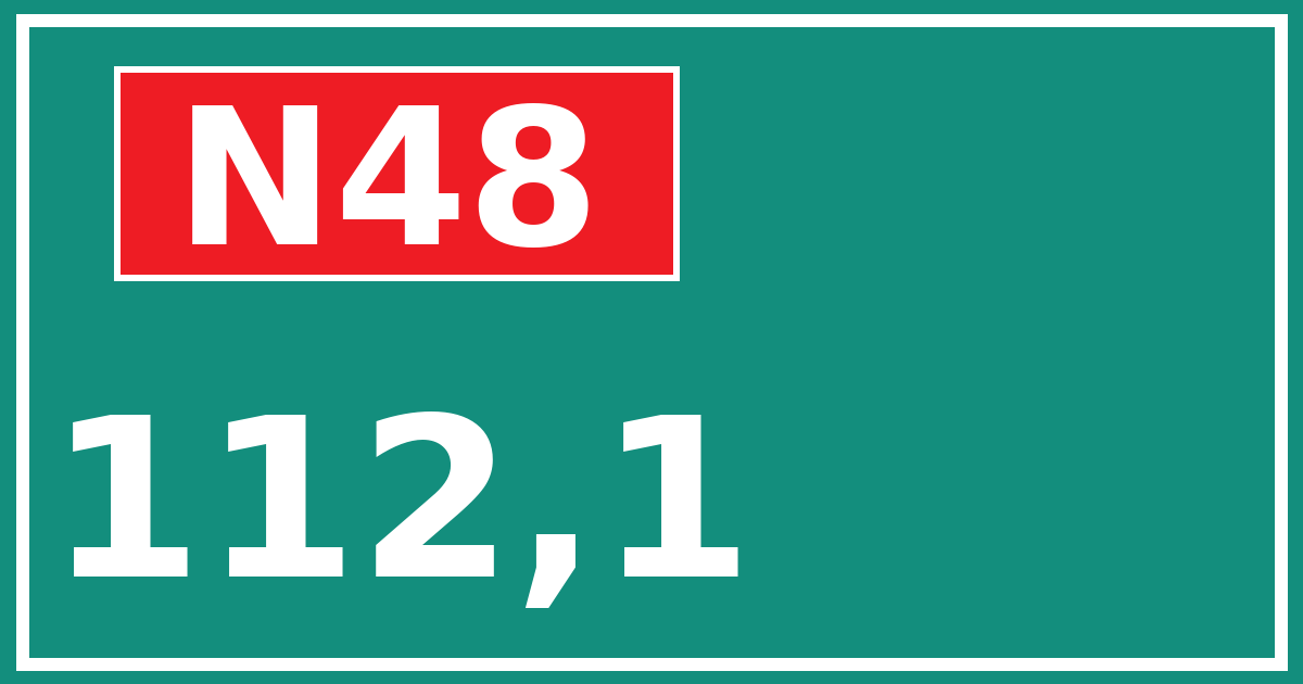 Hectometerbord N48 112,1