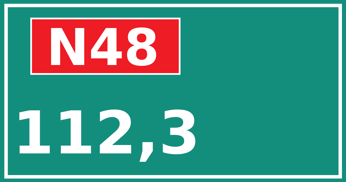 Hectometerbord N48 112,3