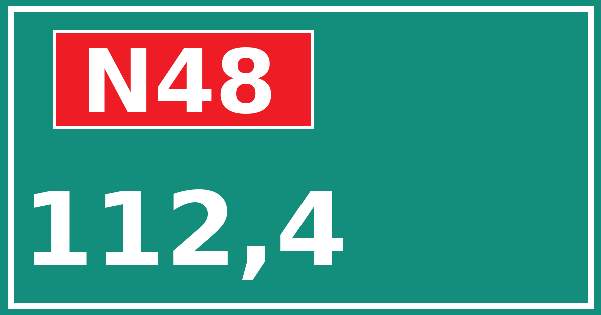 Hectometerbord N48 112,4