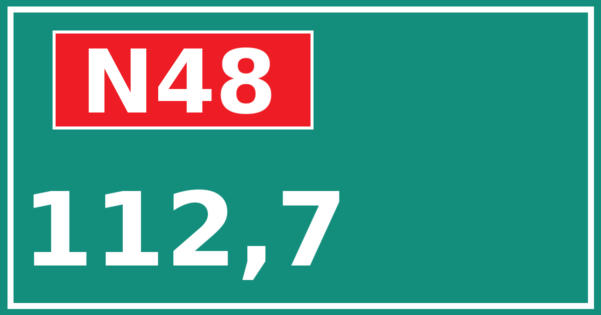 Hectometerbord N48 112,7
