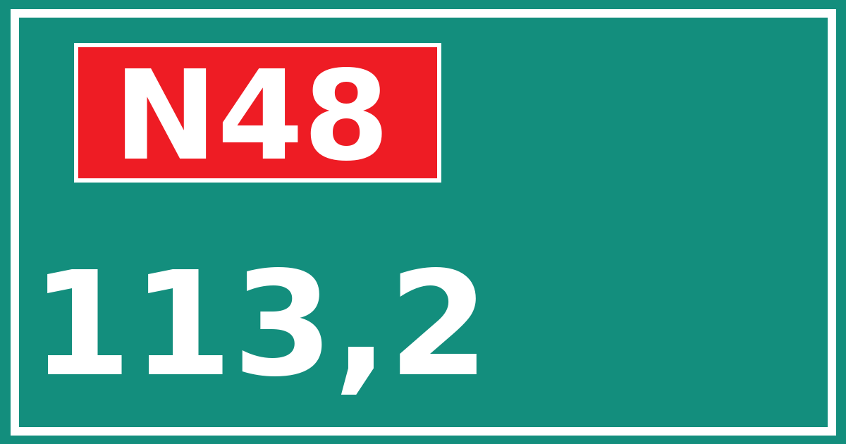 Hectometerbord N48 113,2