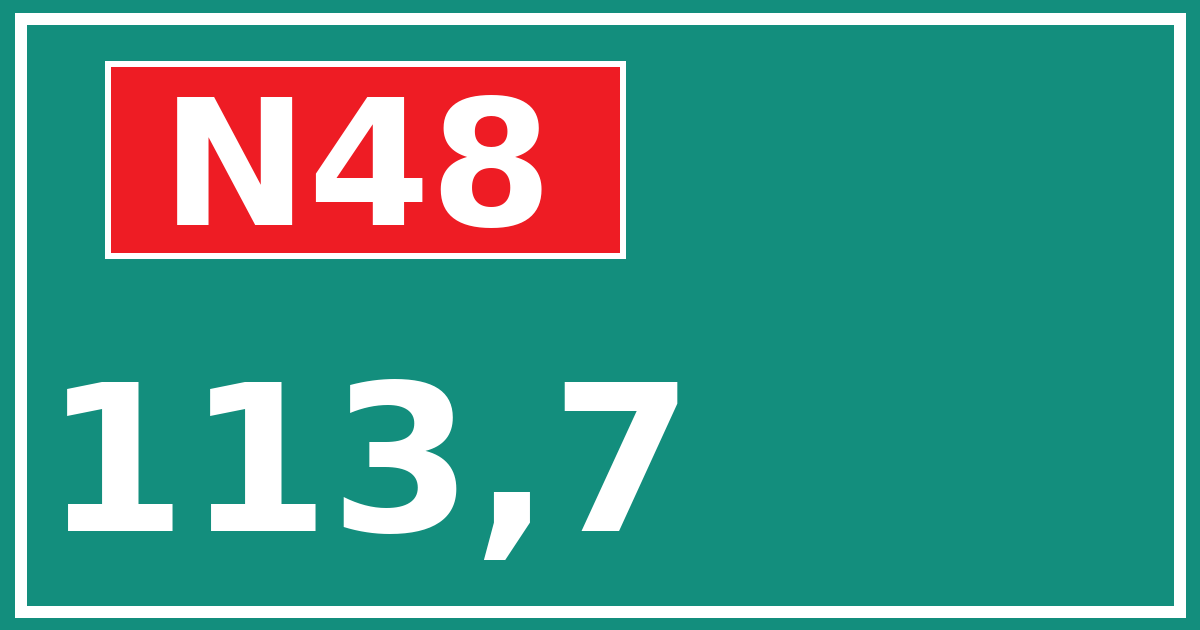 Hectometerbord N48 113,7