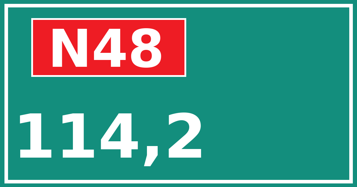 Hectometerbord N48 114,2