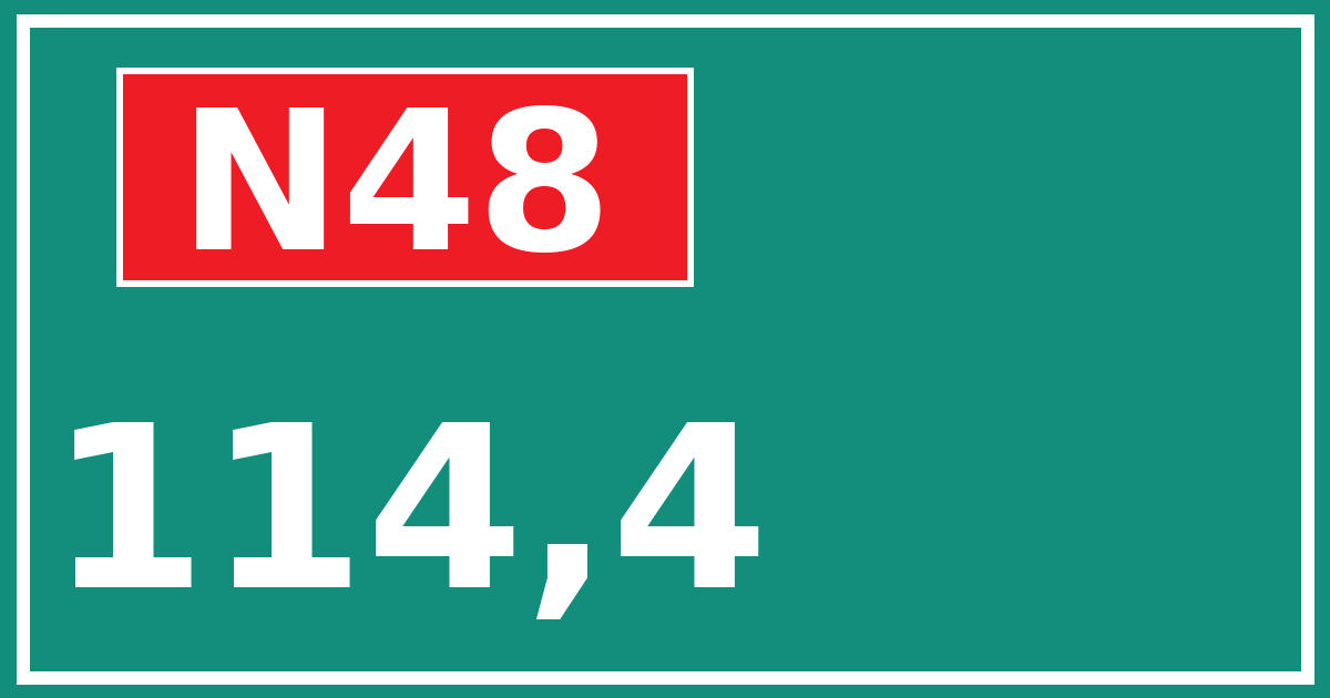 Hectometerbord N48 114,4