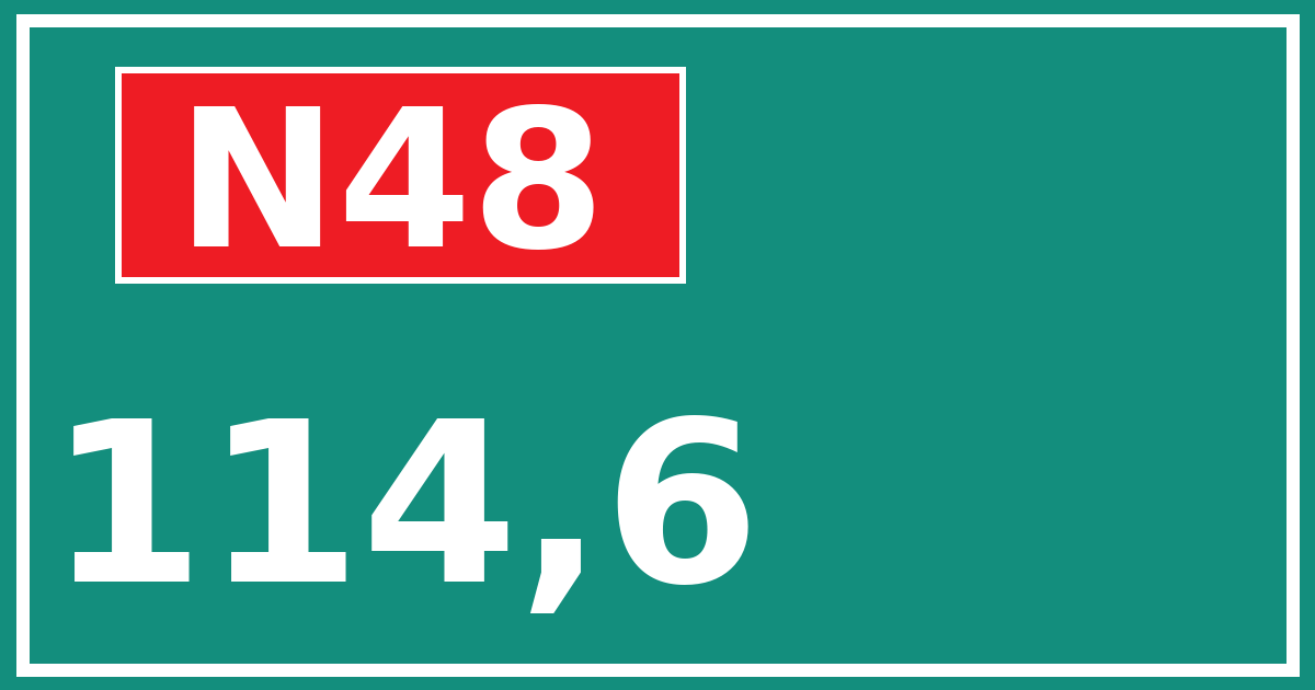 Hectometerbord N48 114,6