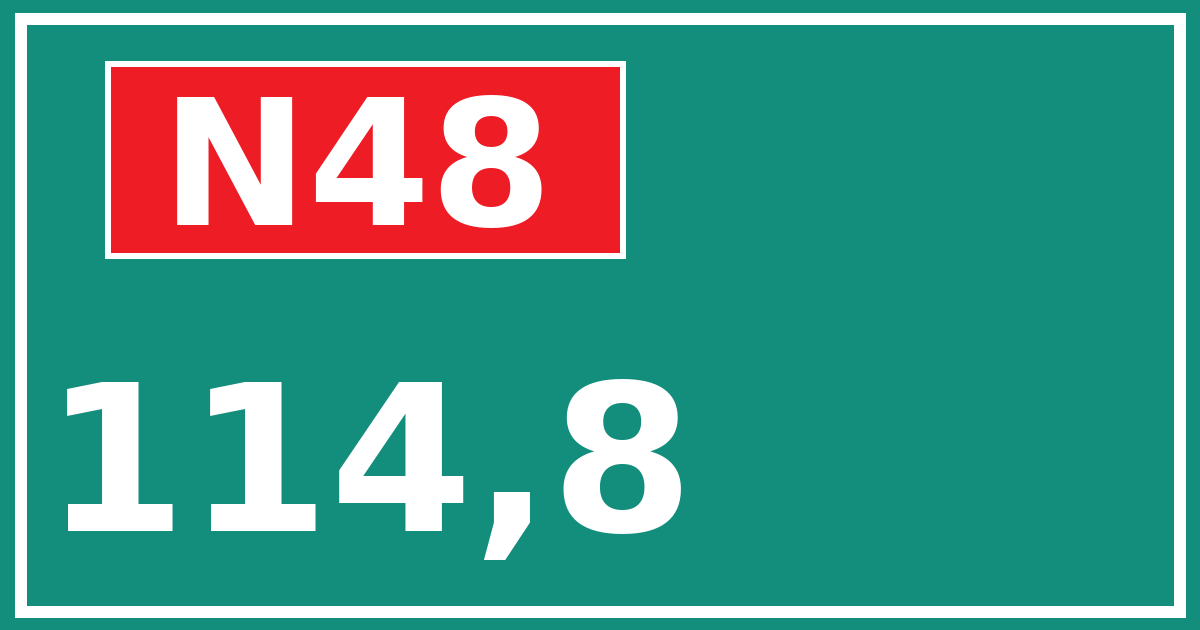 Hectometerbord N48 114,8