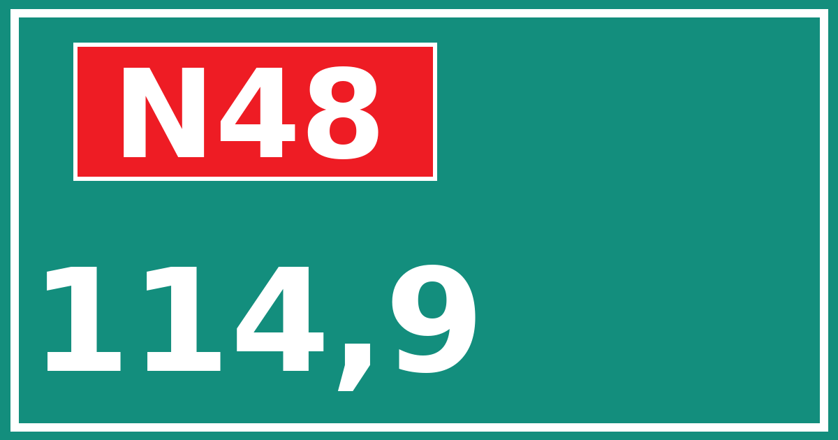 Hectometerbord N48 114,9