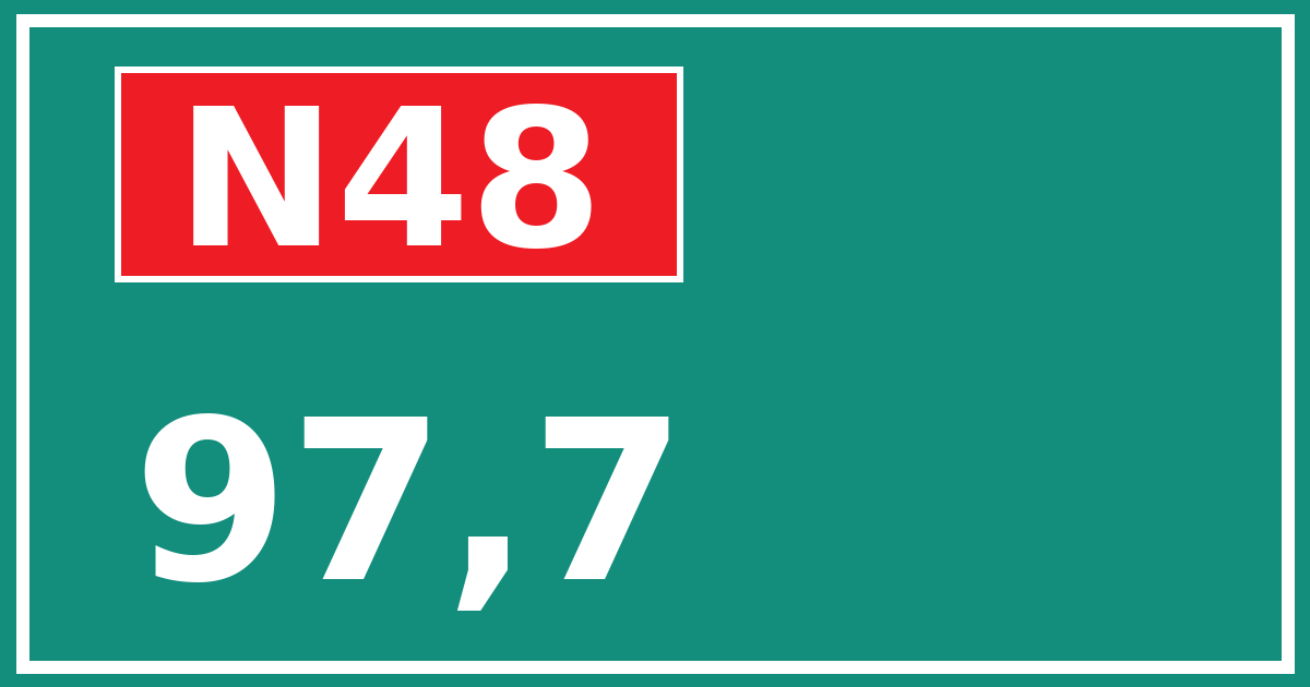 Hectometerbord N48 97,7