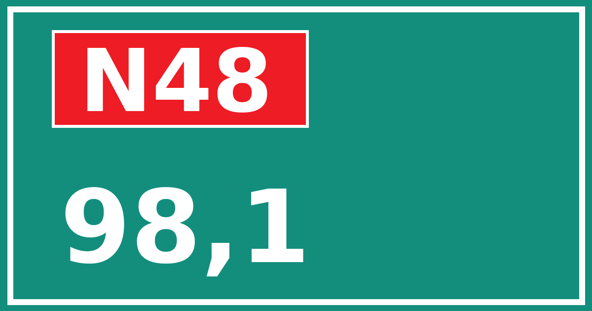Hectometerbord N48 98,1