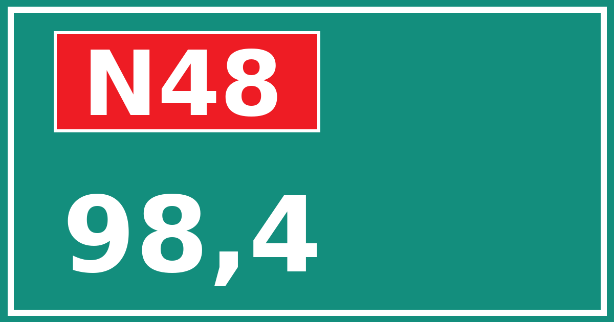 Hectometerbord N48 98,4