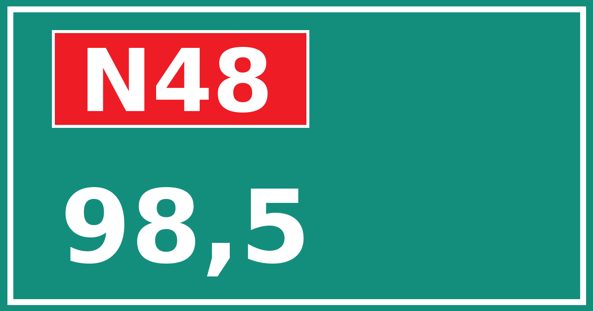Hectometerbord N48 98,5