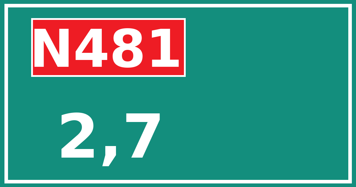 Hectometerbord N481 2,7