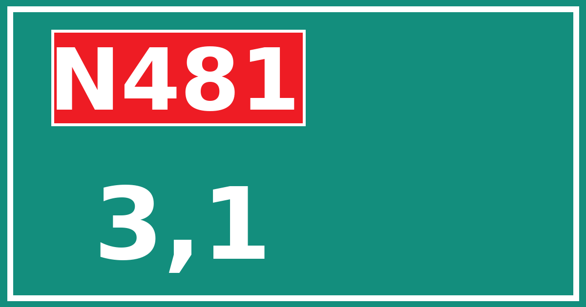 Hectometerbord N481 3,1