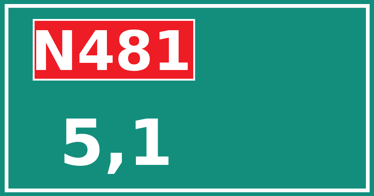 Hectometerbord N481 5,1