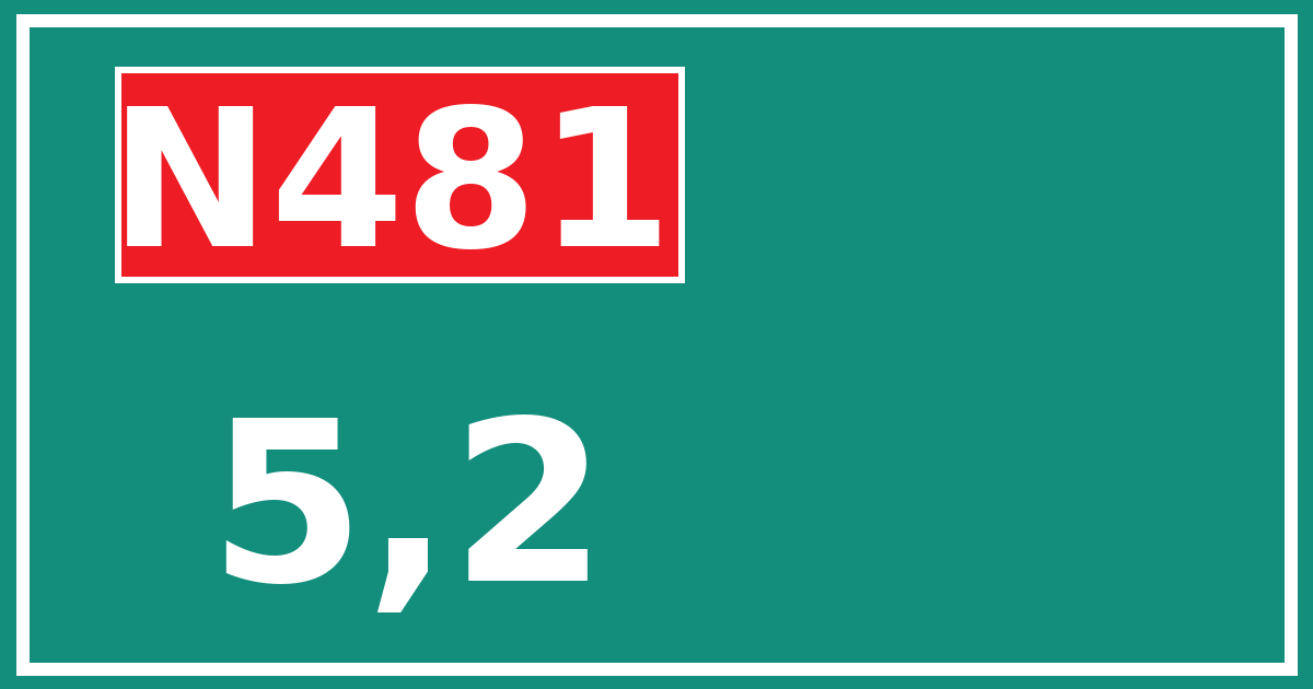 Hectometerbord N481 5,2