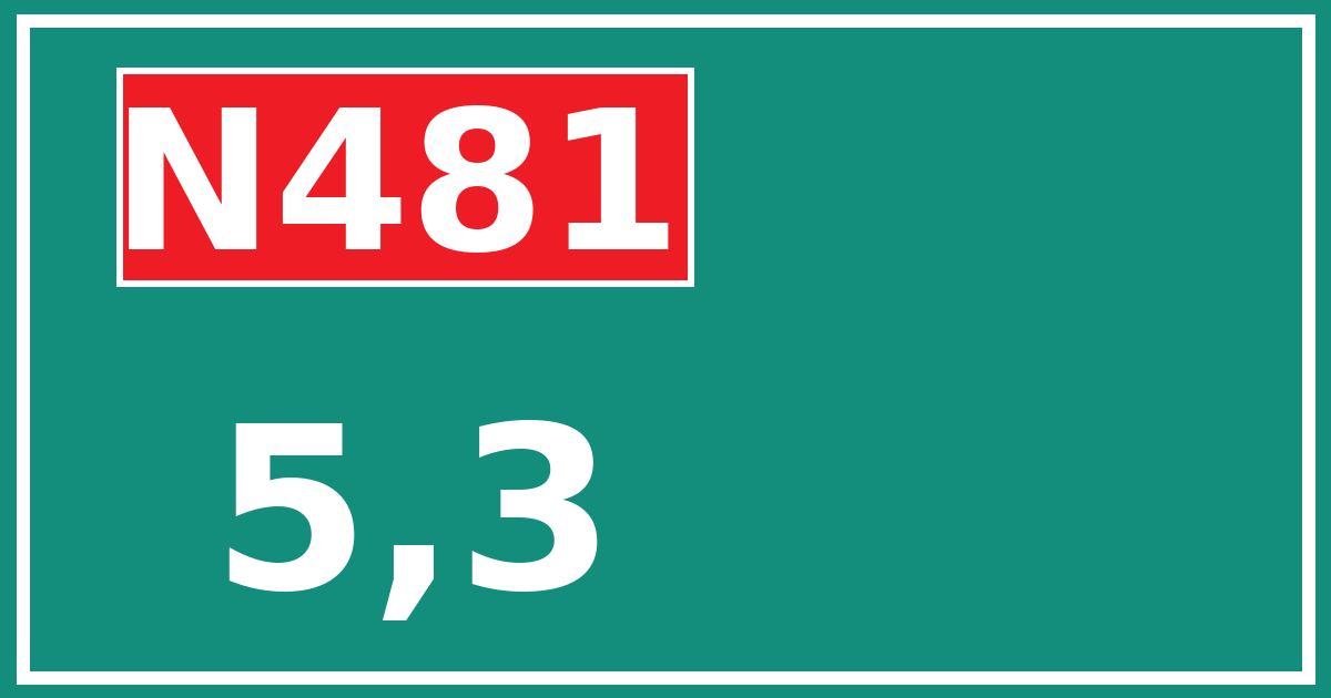 Hectometerbord N481 5,3