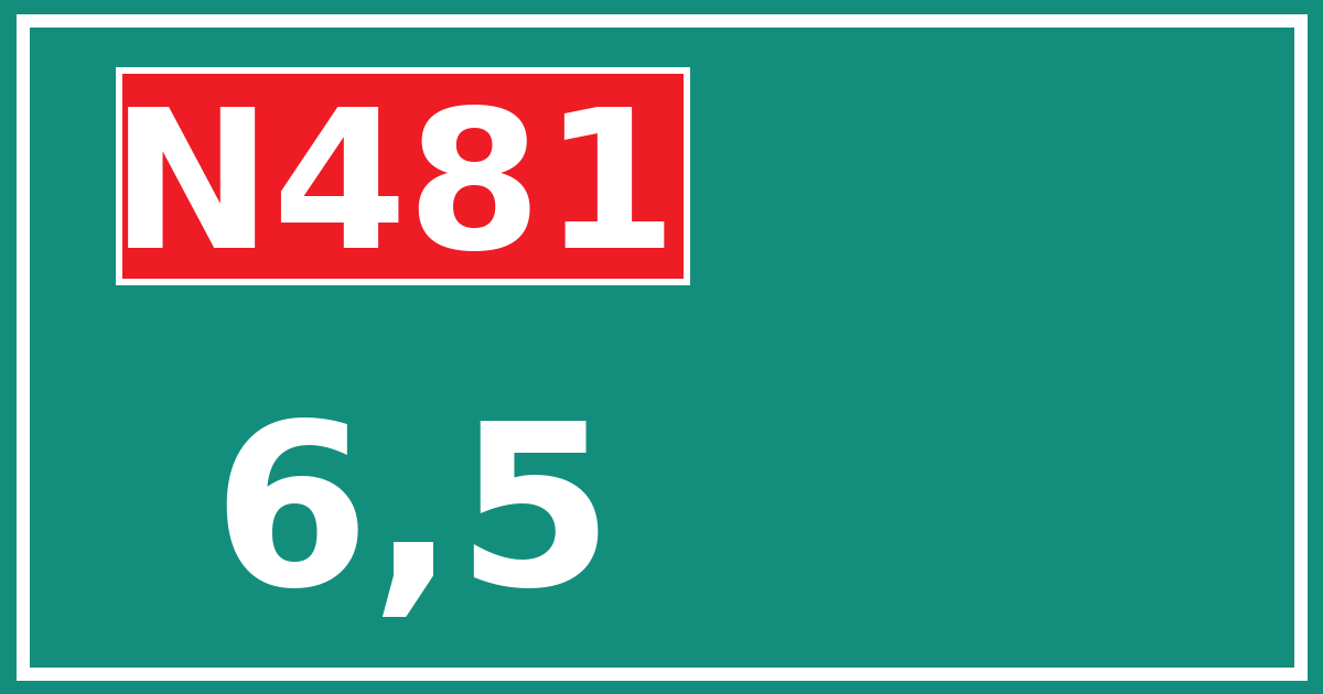 Hectometerbord N481 6,5