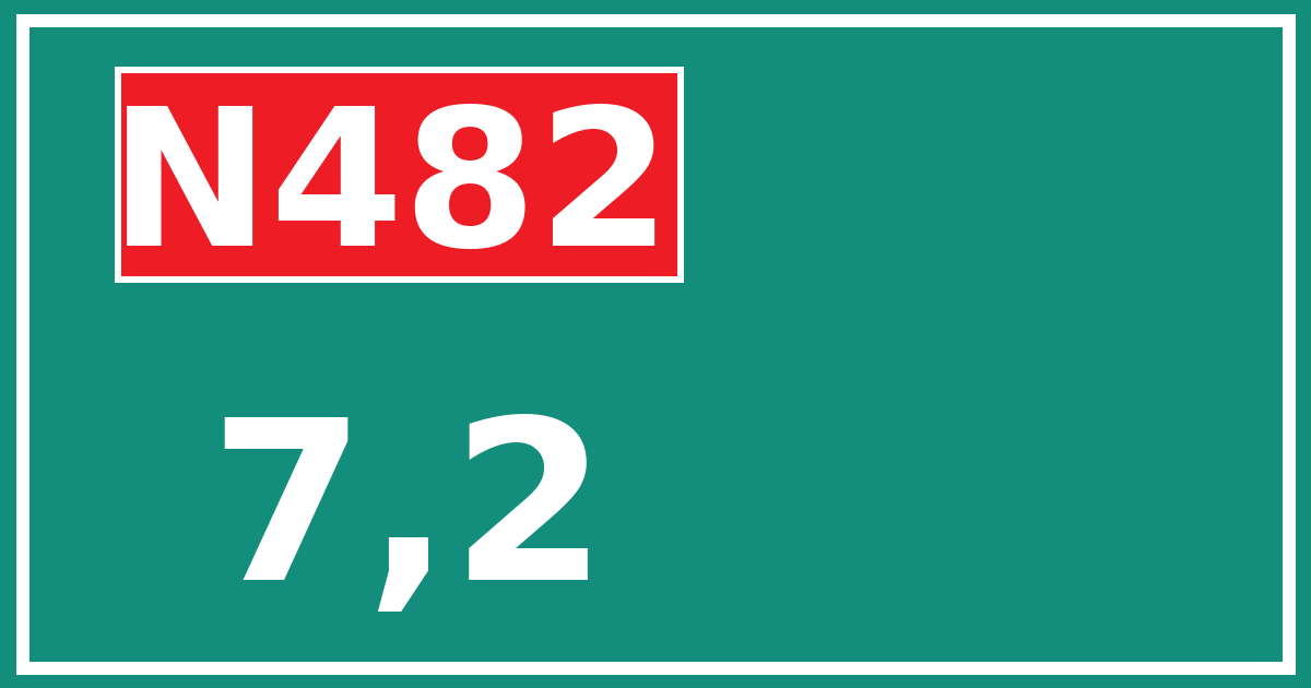 Hectometerbord N482 7,2