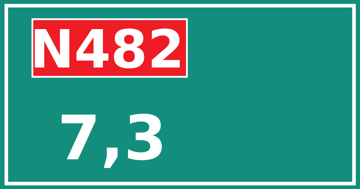 Hectometerbord N482 7,3