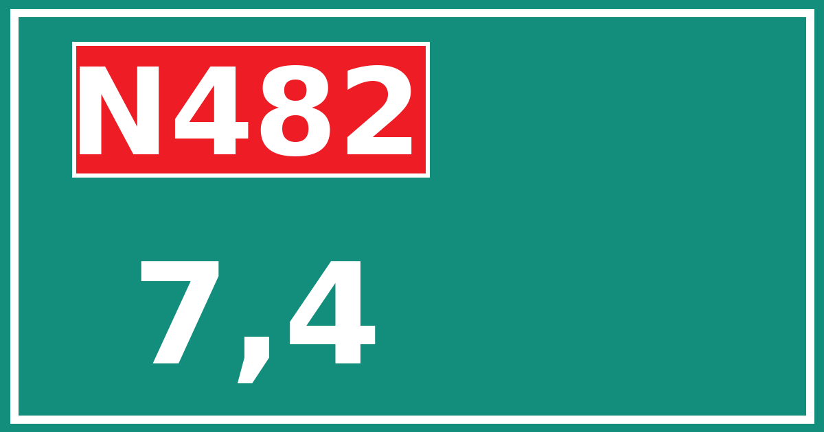 Hectometerbord N482 7,4