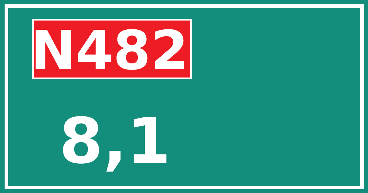Hectometerbord N482 8,1