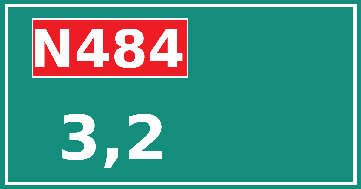 Hectometerbord N484 3,2