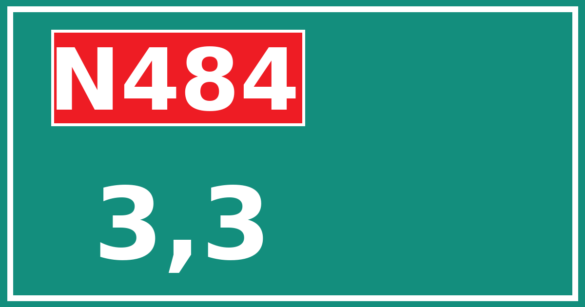 Hectometerbord N484 3,3