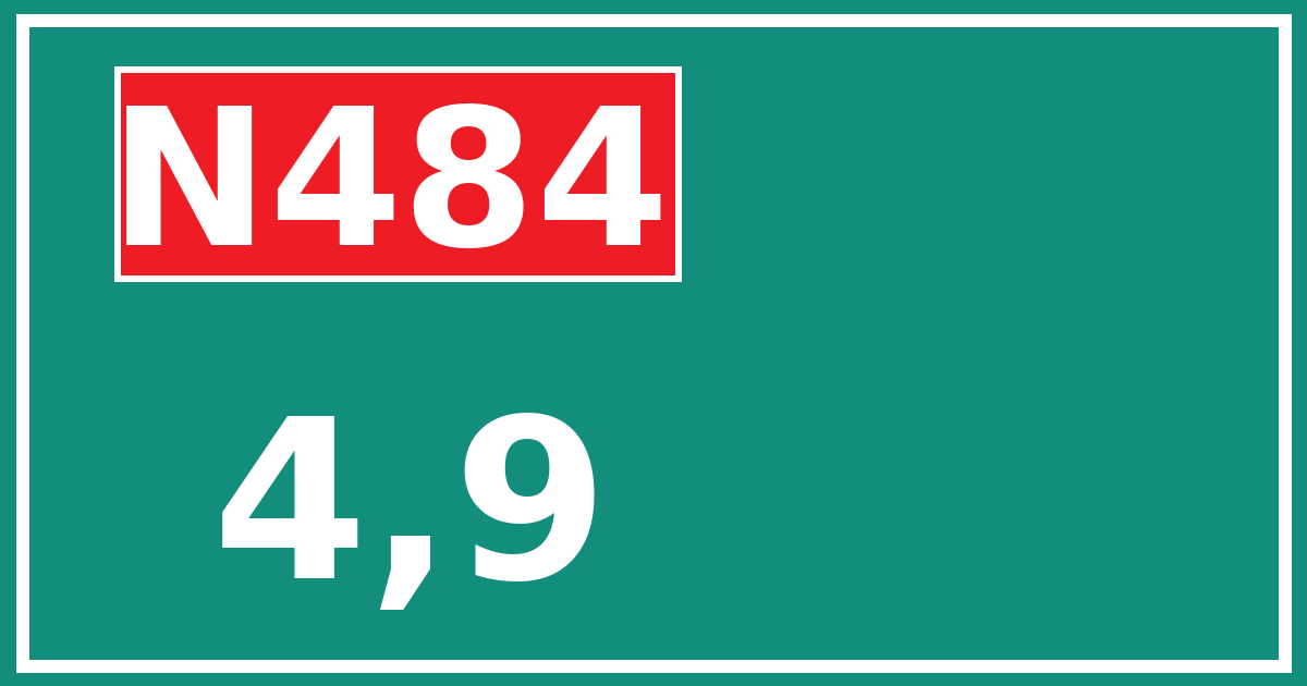 Hectometerbord N484 4,9