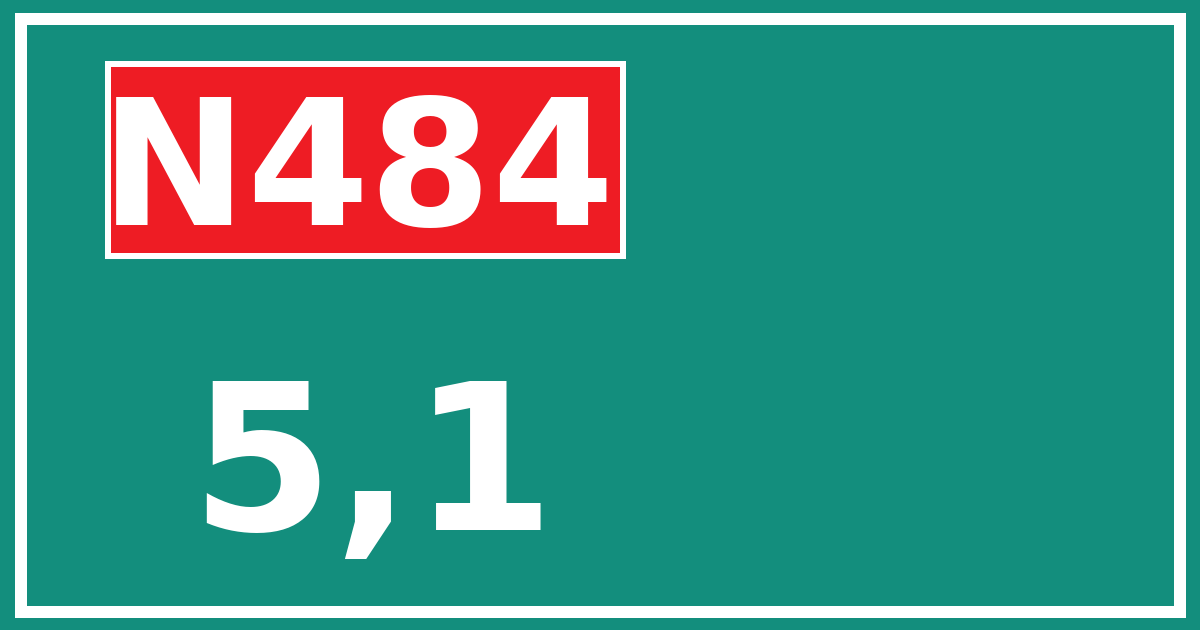 Hectometerbord N484 5,1