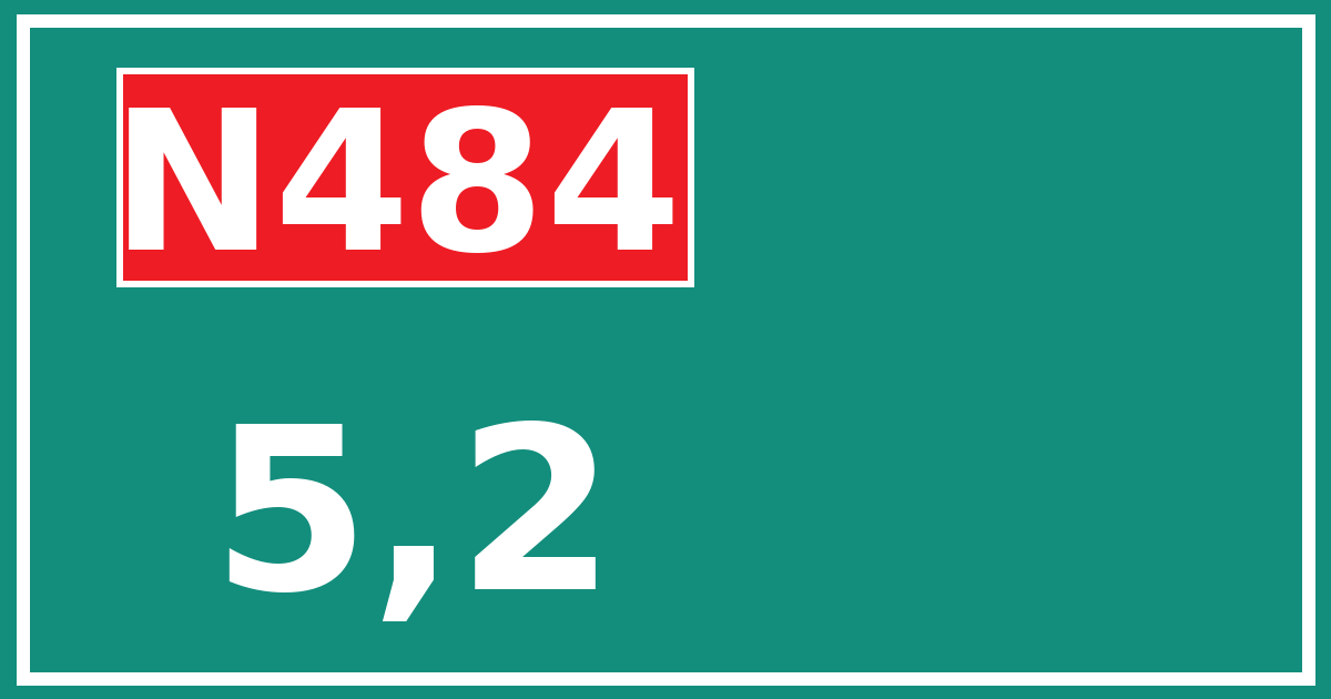 Hectometerbord N484 5,2