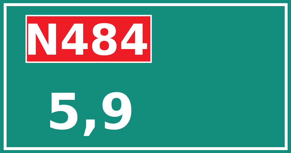 Hectometerbord N484 5,9