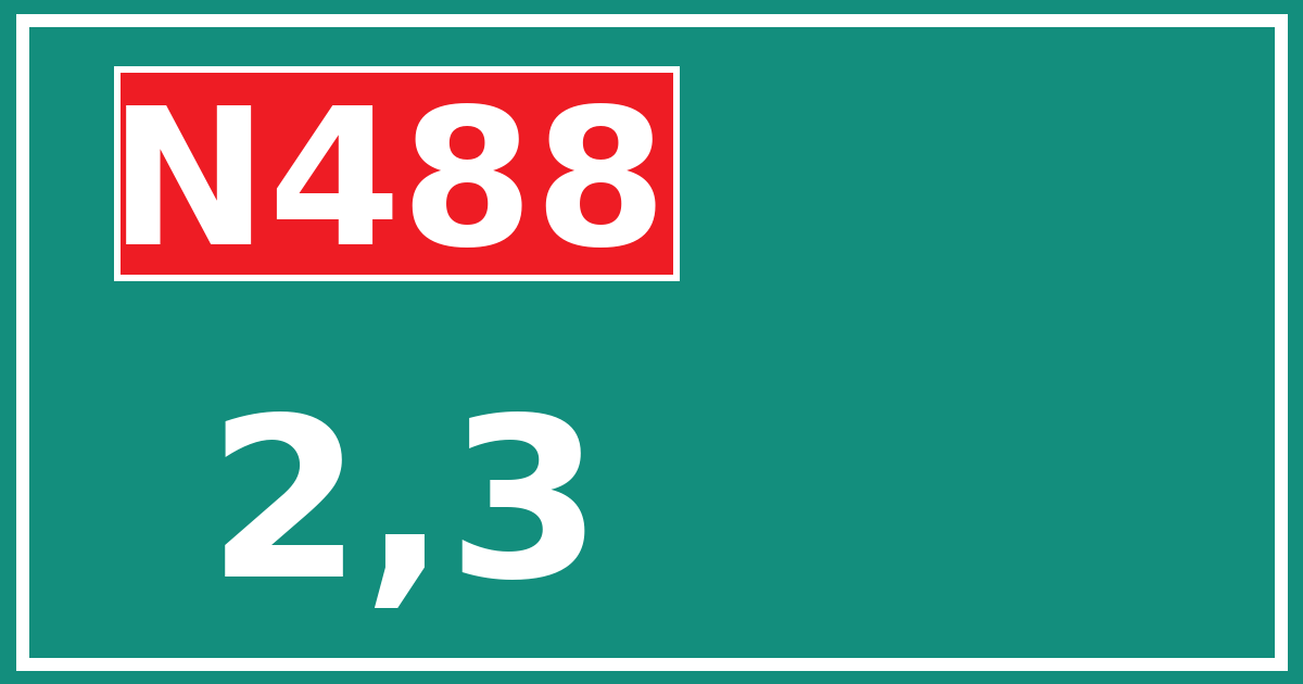 Hectometerbord N488 2,3