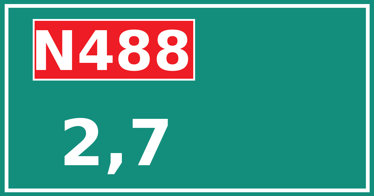 Hectometerbord N488 2,7