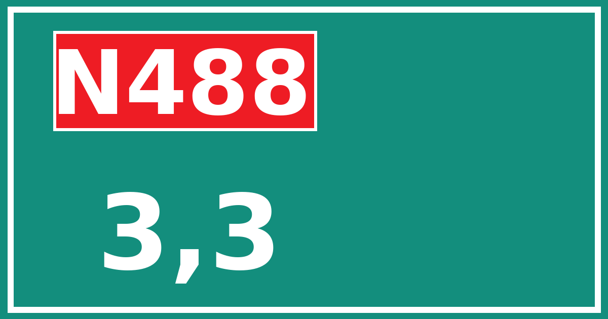 Hectometerbord N488 3,3