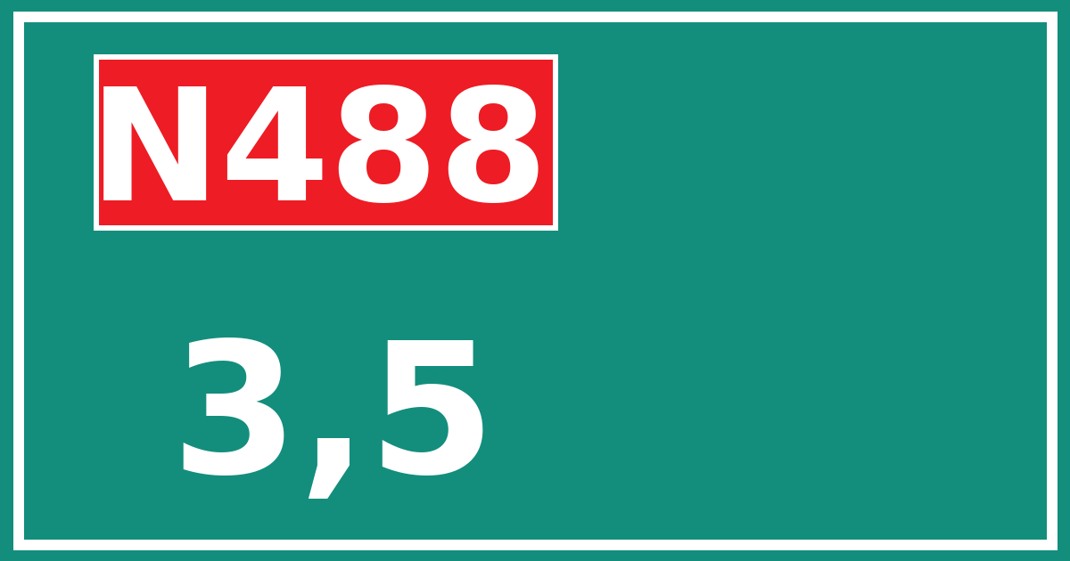 Hectometerbord N488 3,5