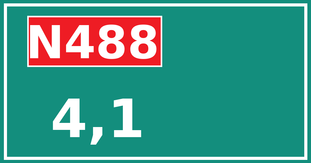 Hectometerbord N488 4,1