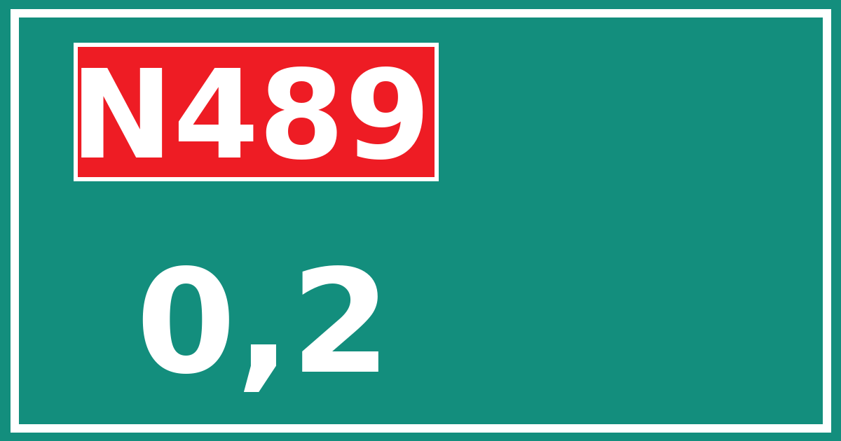 Hectometerbord N489 0,2