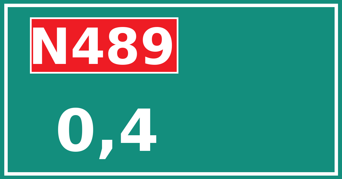 Hectometerbord N489 0,4
