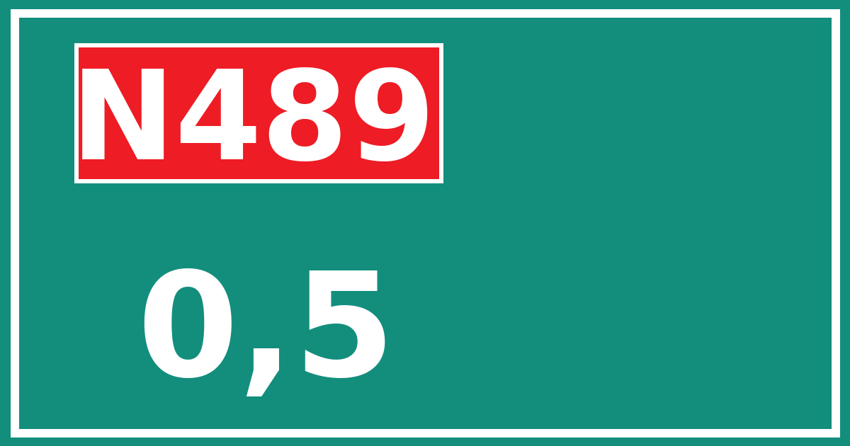 Hectometerbord N489 0,5