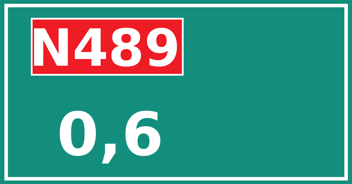 Hectometerbord N489 0,6