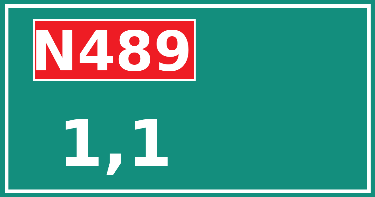 Hectometerbord N489 1,1